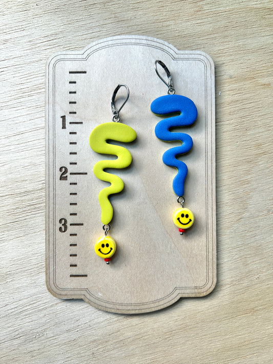Happy squiggle earrings