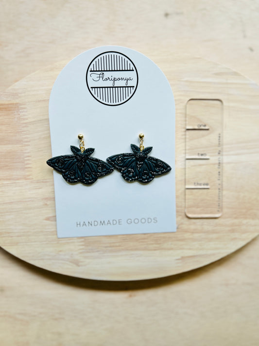 Midnight Moths earrings